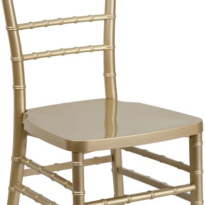 Flash Furniture HERCULES PREMIUM Series Resin Chiavari Chair, Gold, 2 Pack (2LEGOLD)