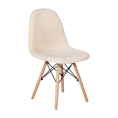 Flash Furniture Zula Wood Accent Chair, Off-White (DL10W)