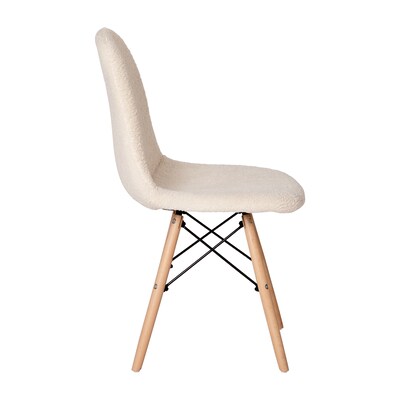 Flash Furniture Zula Wood Accent Chair, Off-White (DL10W)