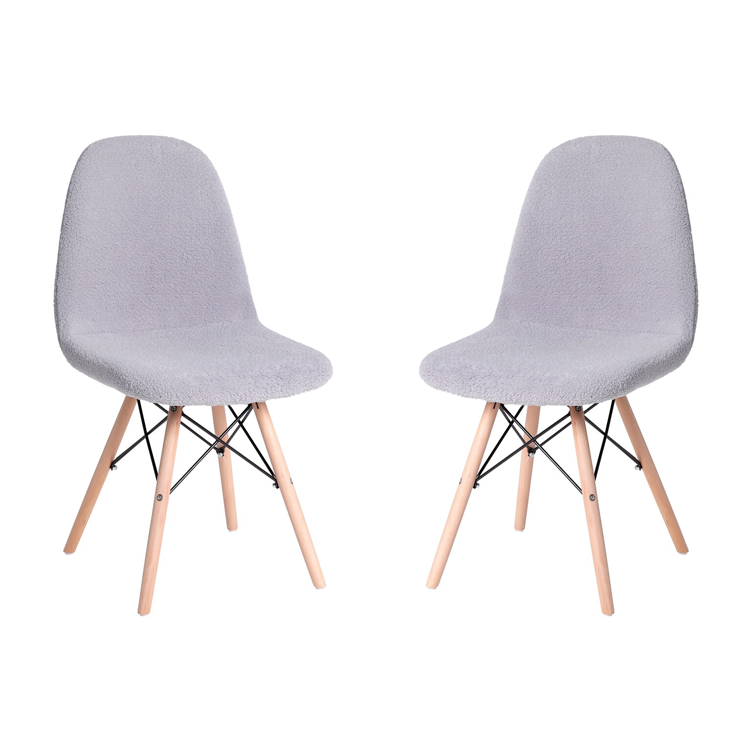 Flash Furniture Zula Wood Accent Chair, Gray, 2 Pack (DL10GY2)
