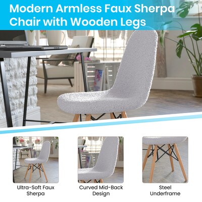 Flash Furniture Zula Wood Accent Chair, Gray, 2 Pack (DL10GY2)