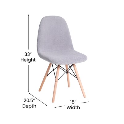 Flash Furniture Zula Wood Accent Chair, Gray, 2 Pack (DL10GY2)