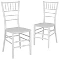 Flash Furniture HERCULES Series Resin Chiavari Chair, White, 2 Pack (2LEWHITEM)