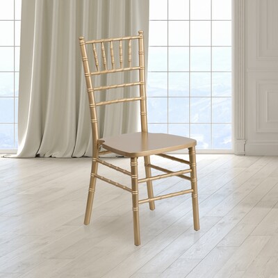 Flash Furniture HERCULES Series Wood Chiavari Chair, Gold, 2 Pack (2XSGOLD)