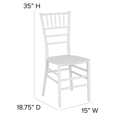 Flash Furniture HERCULES Resin Chiavari Chair, White (LEWHITEM)