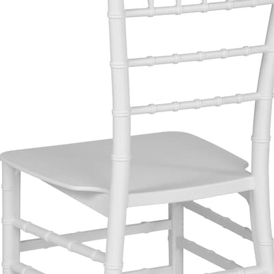 Flash Furniture HERCULES Series Resin Chiavari Chair, White, 2 Pack (2LEWHITEM)