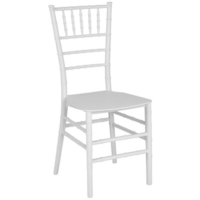 Flash Furniture HERCULES Series Resin Chiavari Chair, White, 2 Pack (2LEWHITEM)