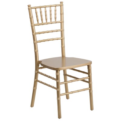 Flash Furniture HERCULES Series Wood Chiavari Chair, Gold, 2 Pack (2XSGOLD)