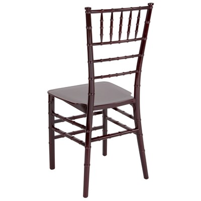 Flash Furniture HERCULES Series Resin Chiavari Chair, Mahogany, 2 Pack (2LEMAHOGANYM)