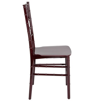 Flash Furniture HERCULES Series Resin Chiavari Chair, Mahogany, 2 Pack (2LEMAHOGANYM)