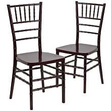 Flash Furniture HERCULES Series Resin Chiavari Chair, Mahogany, 2 Pack (2LEMAHOGANYM)