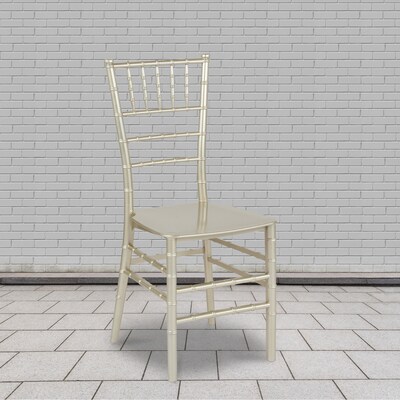 Flash Furniture HERCULES Series Resin Chiavari Chair, Champagne, 2 Pack (2LECHAMPM)