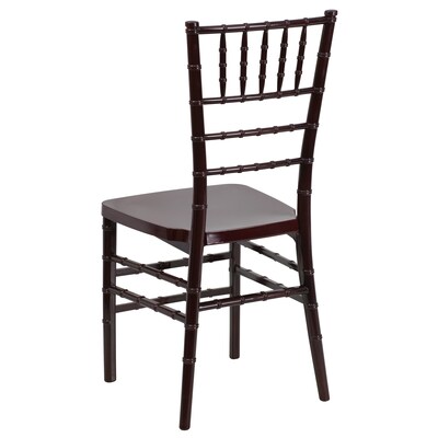 Flash Furniture HERCULES Series Resin Chiavari Chair, Mahogany, 2 Pack (2LEMAHOGANYM)