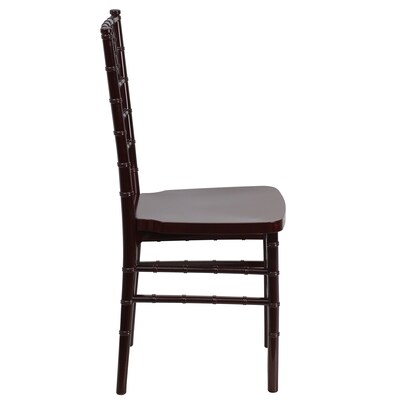 Flash Furniture HERCULES Series Resin Chiavari Chair, Mahogany, 2 Pack (2LEMAHOGANYM)