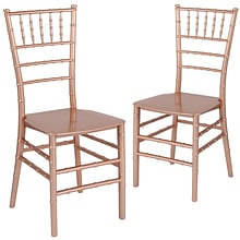 Flash Furniture HERCULES Resin Chiavari Chair, Rose Gold (LEROSEM)