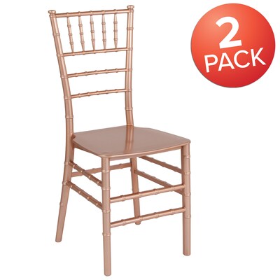 Flash Furniture HERCULES Resin Chiavari Chair, Rose Gold (LEROSEM)