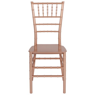 Flash Furniture HERCULES Series Resin Chiavari Chair, Rose Gold, 2 Pack (2LEROSEM)
