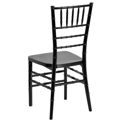 Flash Furniture HERCULES PREMIUM Series Resin Chiavari Chair, Black, 2 Pack (2LEBLACK)