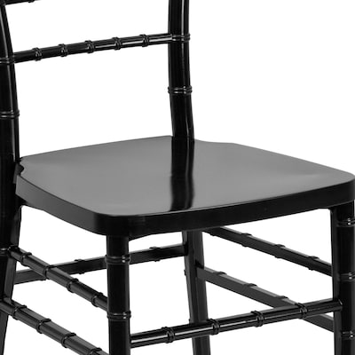 Flash Furniture HERCULES PREMIUM Series Resin Chiavari Chair, Black, 2 Pack (2LEBLACK)