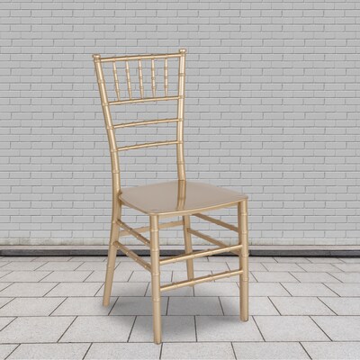 Flash Furniture HERCULES Series Resin Chiavari Chair, Gold, 2 Pack (2LEGOLDM)