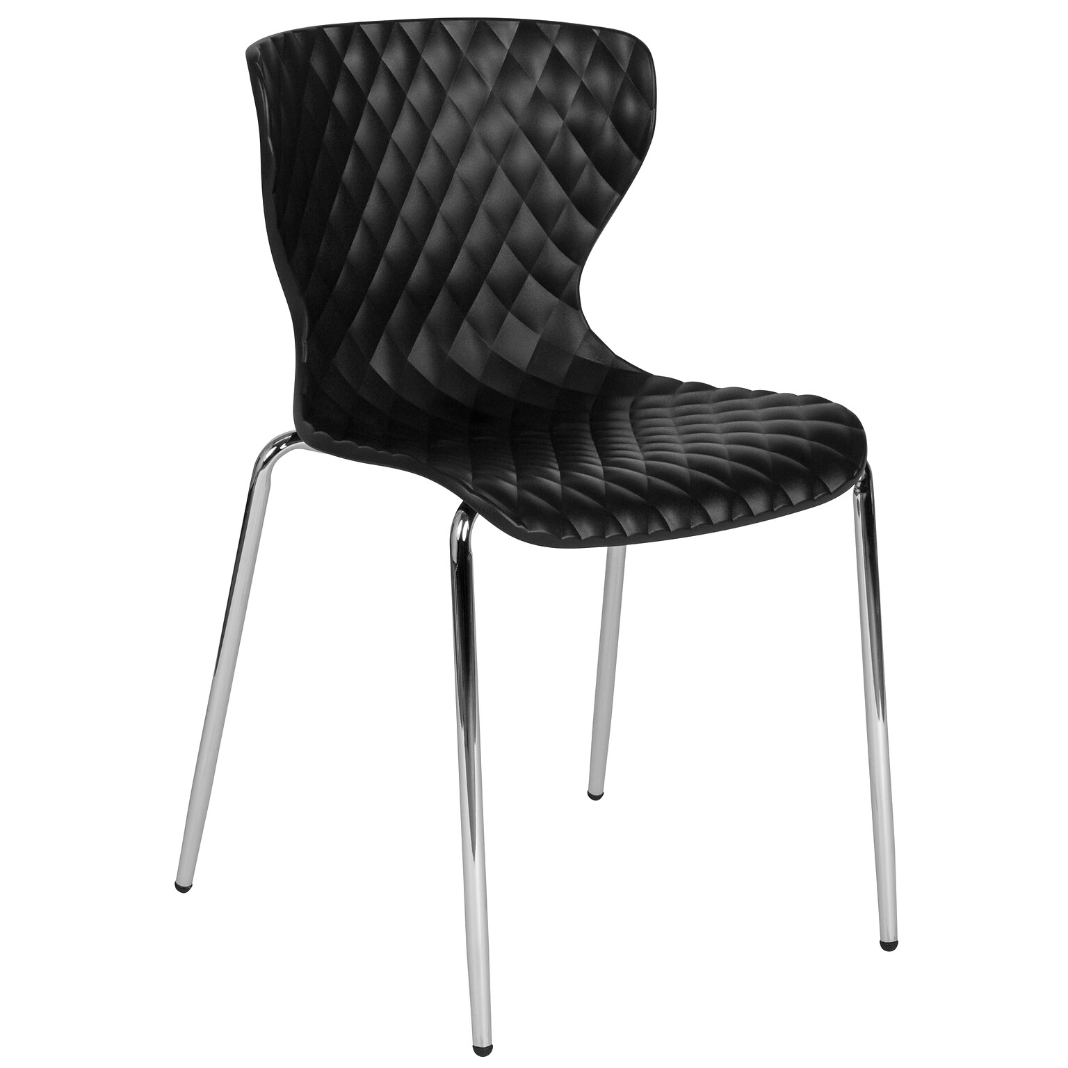 Flash Furniture Lowell Metal Stack Chair, Black (LF707CBLK)