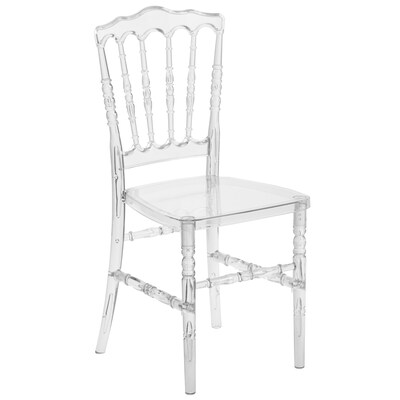 Flash Furniture Flash Elegance Plastic Neopoleon Stacking, Crystal Ice, 2 Pack (2BHH002CRYSTAL)