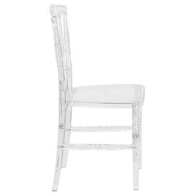 Flash Furniture Flash Elegance Plastic Neopoleon Stacking, Crystal Ice, 2 Pack (2BHH002CRYSTAL)