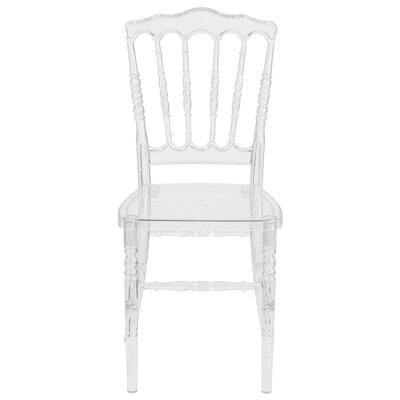 Flash Furniture Flash Elegance Plastic Neopoleon Stacking, Crystal Ice, 2 Pack (2BHH002CRYSTAL)