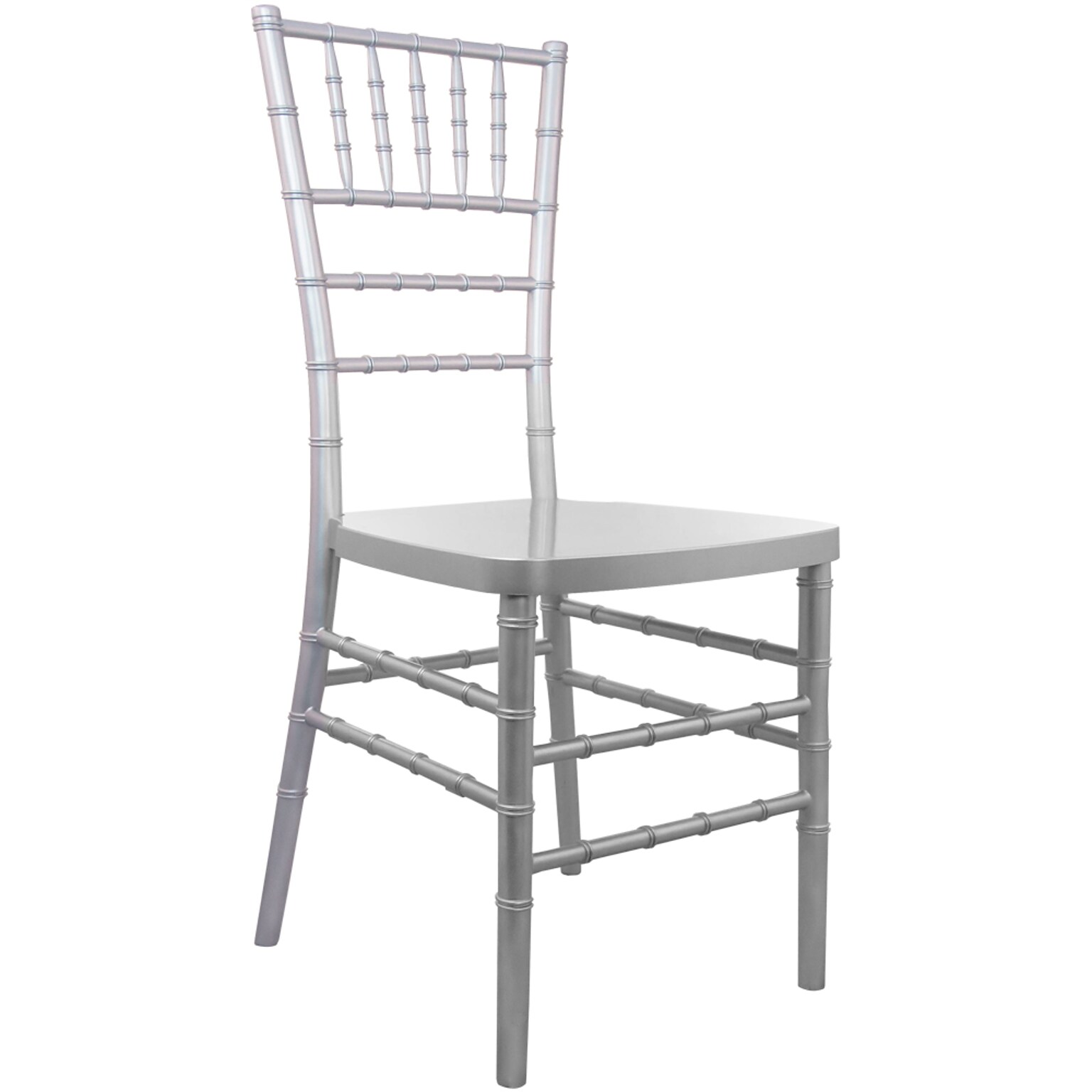 Flash Furniture Advantage Resin Chiavari Chair, Silver (RSCHIS)