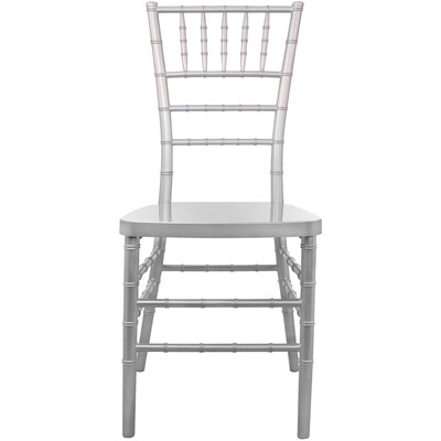 Flash Furniture Advantage Resin Chiavari Chair, Silver (RSCHIS)