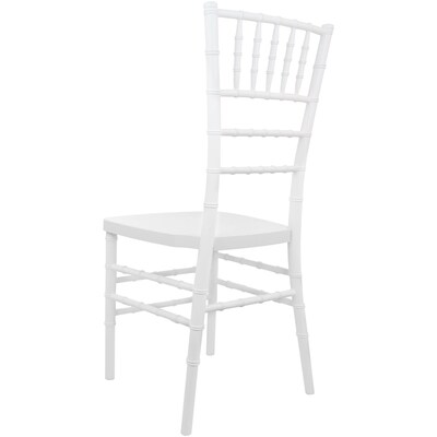 Flash Furniture Advantage Resin Chiavari Chair, White (RSCHIW)