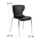 Flash Furniture Lowell Metal Stack Chair, Black (LF707CBLK)