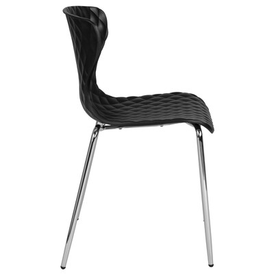 Flash Furniture Lowell Metal Stack Chair, Black (LF707CBLK)