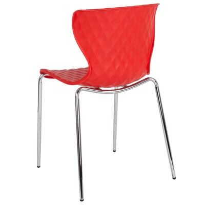 Flash Furniture Lowell Metal Stack Chair, Red (LF707CRED)