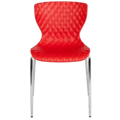 Flash Furniture Lowell Metal Stack Chair, Red (LF707CRED)