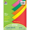 Pacon® Card Stock; 8.5 x 11, Brights Color Assortment, 100 ct (PAC101175)