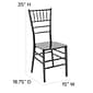Flash Furniture HERCULES Series Resin Chiavari Chair, Black, 2 Pack (2LEBLACKM)