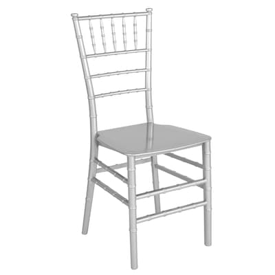 Flash Furniture HERCULES Resin Chiavari Chair, Silver (LESILVERM)