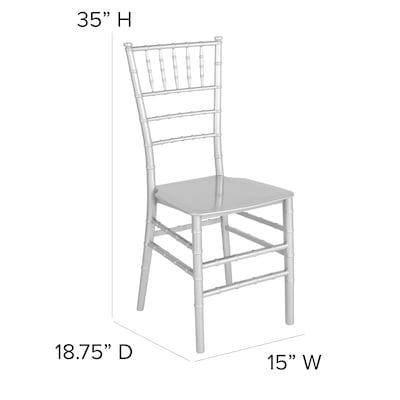 Flash Furniture HERCULES Resin Chiavari Chair, Silver (LESILVERM)