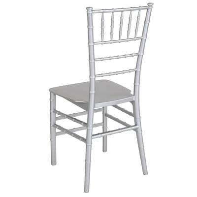 Flash Furniture HERCULES Resin Chiavari Chair, Silver (LESILVERM)