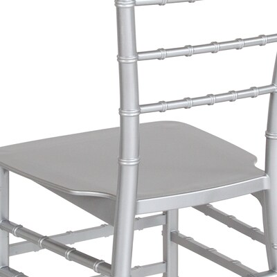 Flash Furniture HERCULES Resin Chiavari Chair, Silver (LESILVERM)