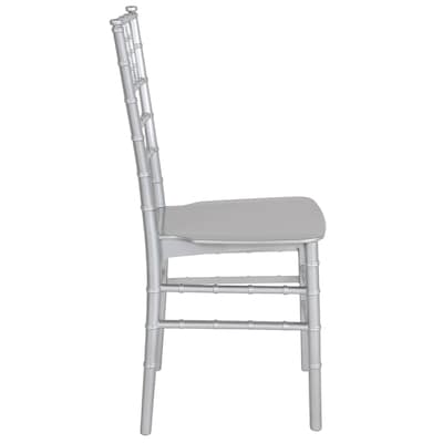 Flash Furniture HERCULES Resin Chiavari Chair, Silver (LESILVERM)