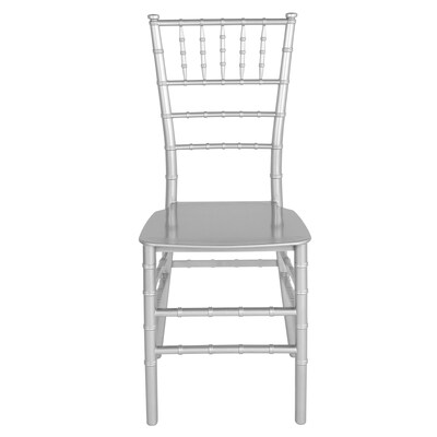 Flash Furniture HERCULES Resin Chiavari Chair, Silver (LESILVERM)