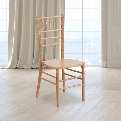 Flash Furniture HERCULES Wood Chiavari Chair, Natural (XSNATURAL)