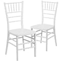 Flash Furniture HERCULES PREMIUM Series Resin Chiavari Chair, White, 2 Pack (2LEWHITE)