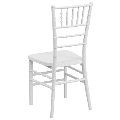 Flash Furniture HERCULES PREMIUM Series Resin Chiavari Chair, White, 2 Pack (2LEWHITE)