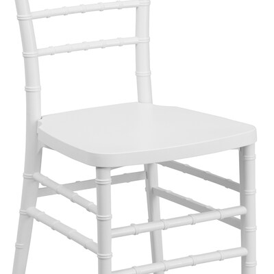 Flash Furniture HERCULES PREMIUM Series Resin Chiavari Chair, White, 2 Pack (2LEWHITE)