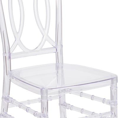 Flash Furniture Flash Elegance Plastic Stacking Chair, Crystal Ice (BHH007CRYSTAL)