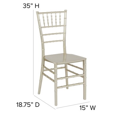 Flash Furniture HERCULES Resin Chiavari Chair, Champagne (LECHAMPM)