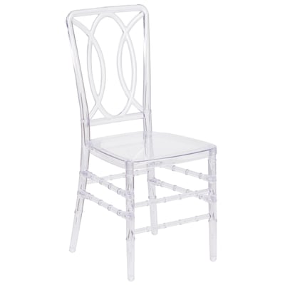 Flash Furniture Flash Elegance Plastic Stacking Chair, Crystal Ice (BHH007CRYSTAL)